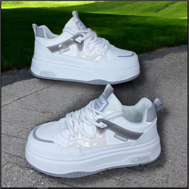 GENERICO - ZAPATILLA PARA DAMA FASHION BLEAK BLANCOGRIS - V292