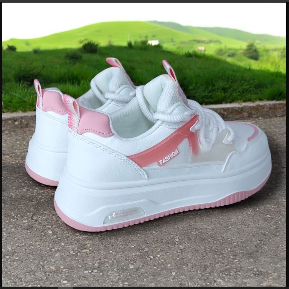 GENERICO - ZAPATILLA PARA DAMA FASHION BLEAK BLANCOROSA - V292