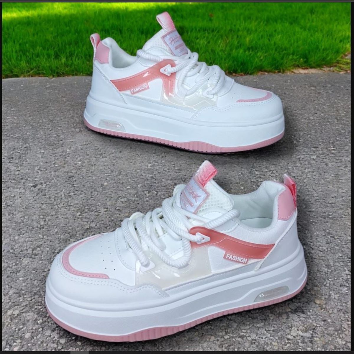 GENERICO - ZAPATILLA PARA DAMA FASHION BLEAK BLANCOROSA - V292