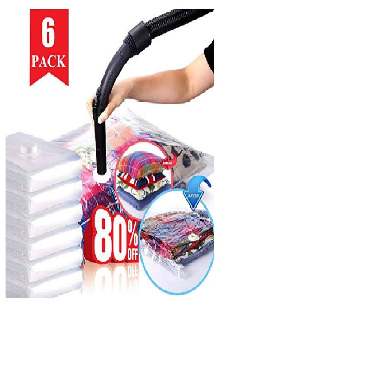 GENERICO - PACK X 6 BOLSAS COMPRESORAS AL VACIO