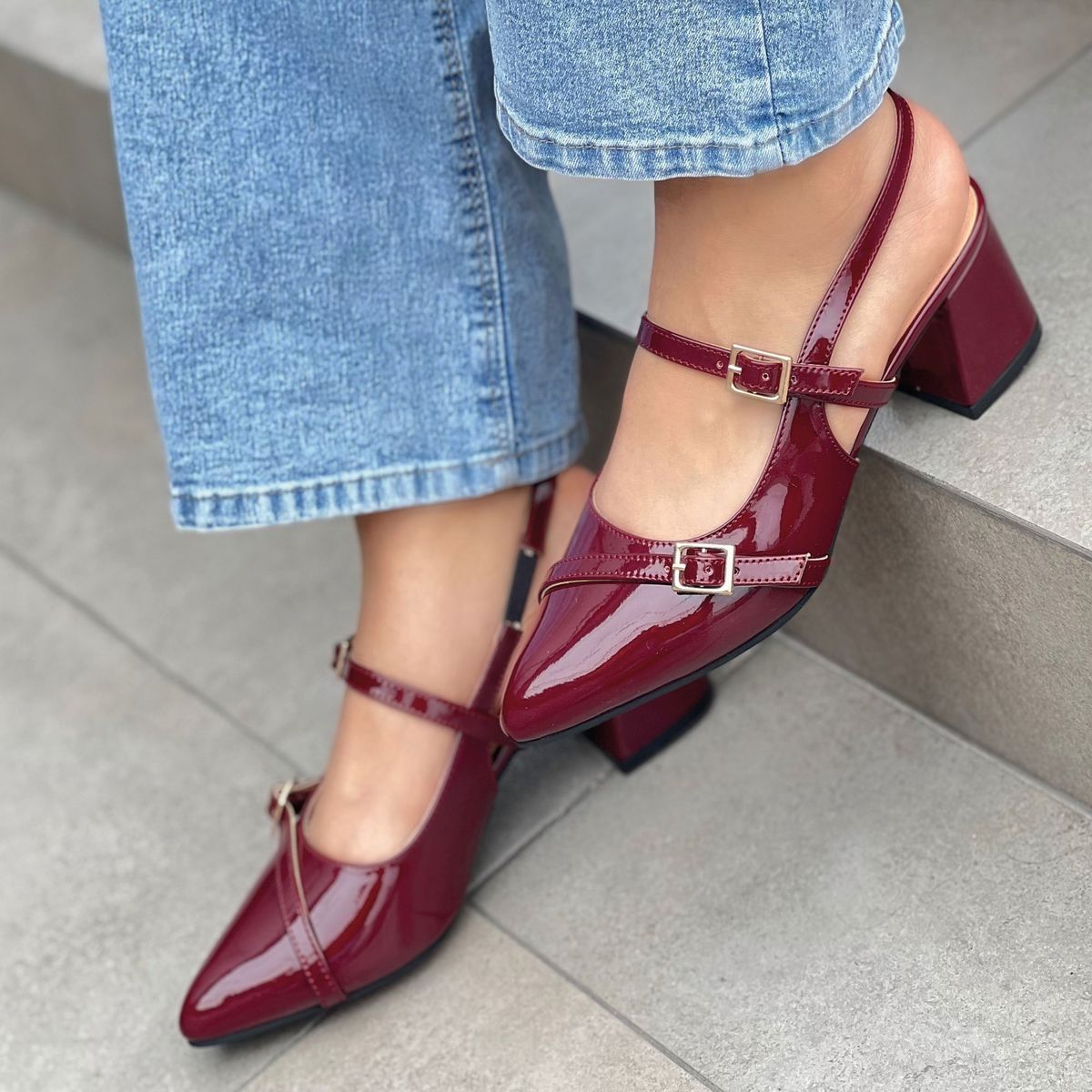 GENERICO - Zapatos de tacon Burdeo Venecia