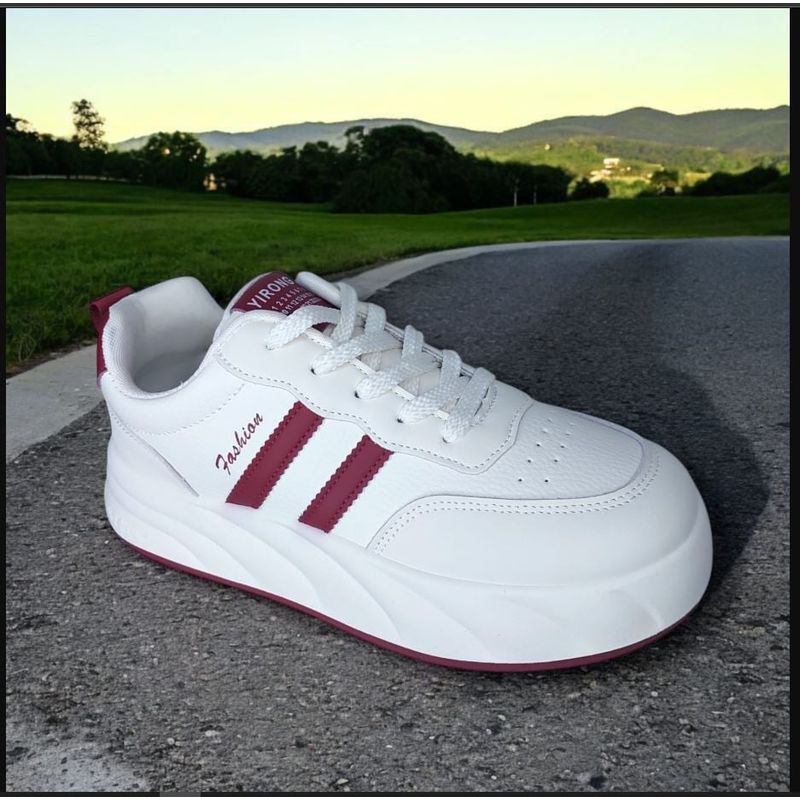 GENERICO - ZAPATILLA DE MUJER FASHION YIRONG BLANCOROJO - V154