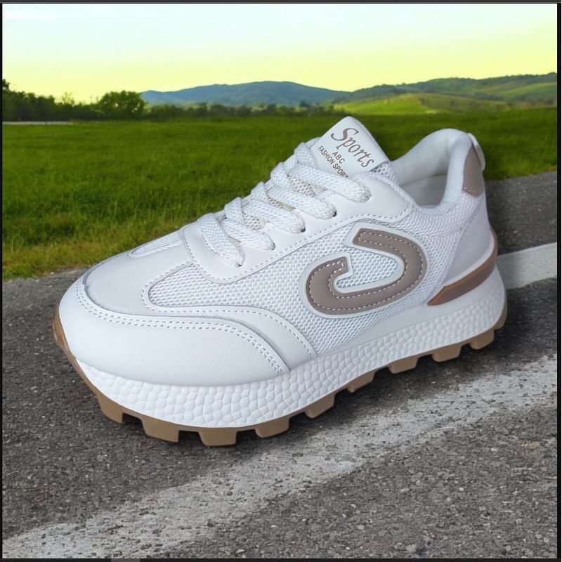 GENERICO - ZAPATILLA CON PLATAFORMA ALTA 6CM SPORTS FASHION BLANCOBEIG - V163