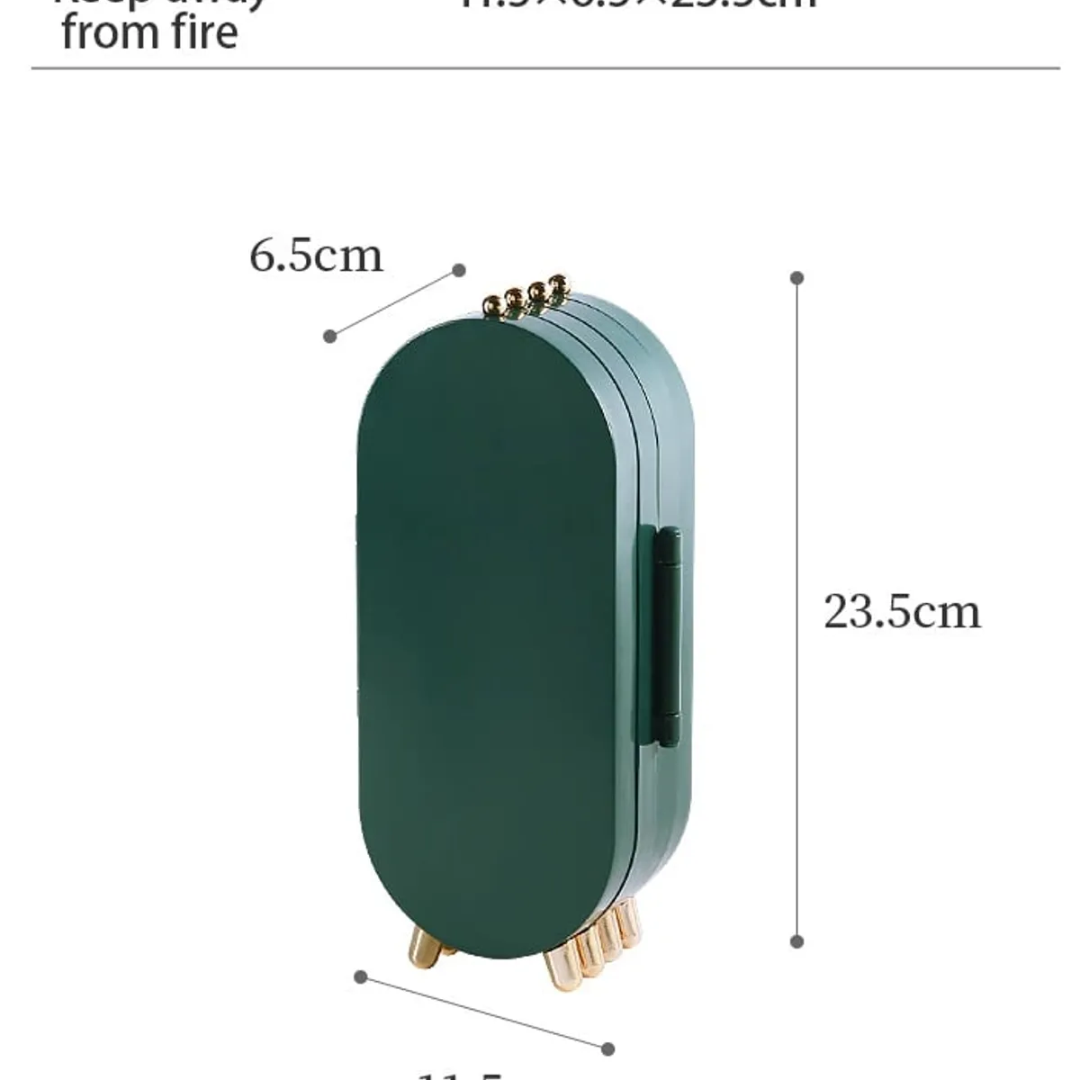 GENERICO - Joyero Organizador Acrilico Plegable para Joyas  Collar Arete - Verde