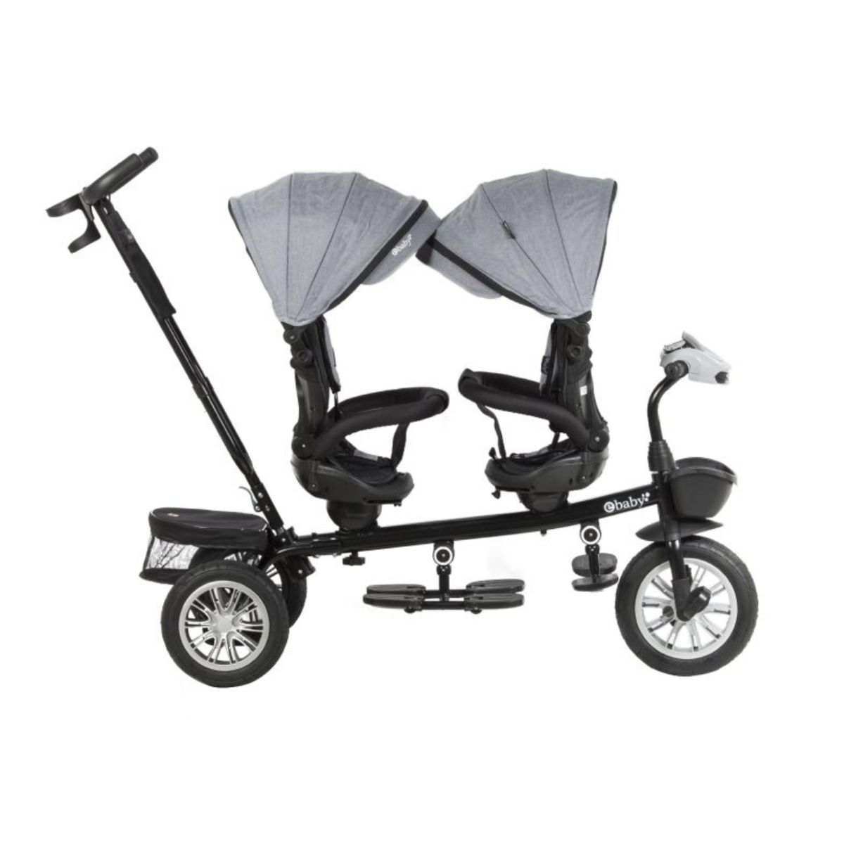 EBABY - Triciclo Guiador Mellicero Lazzo Gris Ebaby