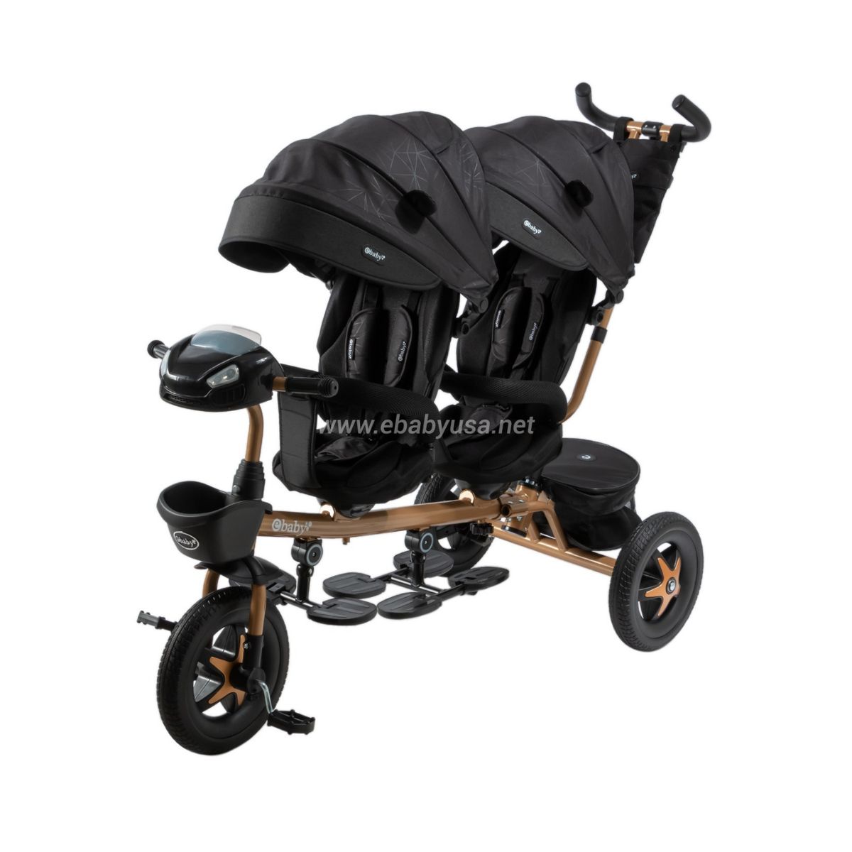 EBABY - Triciclo Guiador Mellicero Lazzo Negro Ebaby