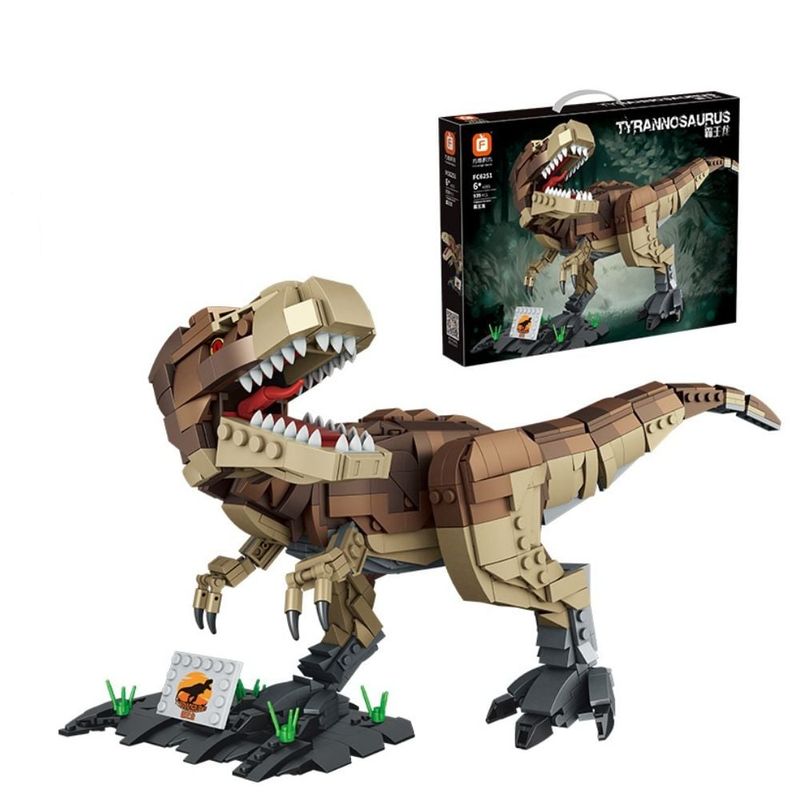 GRUPO CB - Bloques de Construcción Dinosaurio Tiranosaurio Rex Marrón 939 pzs