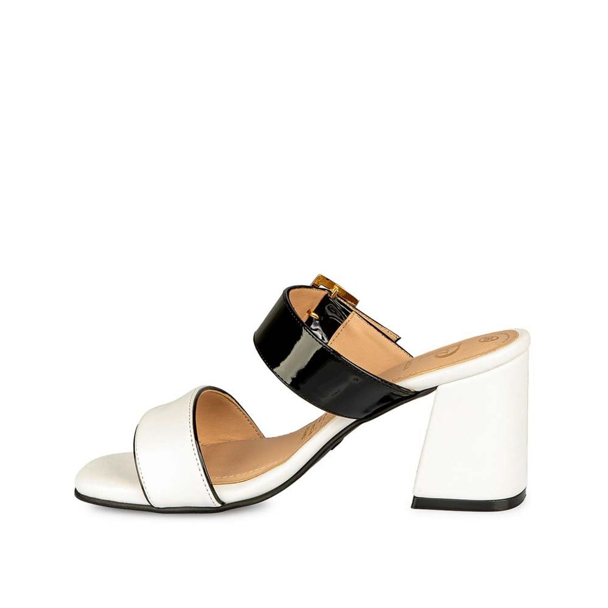 Piazza - Sandalia Dorsay Casual DON-2515 BlancoNegro Piazza