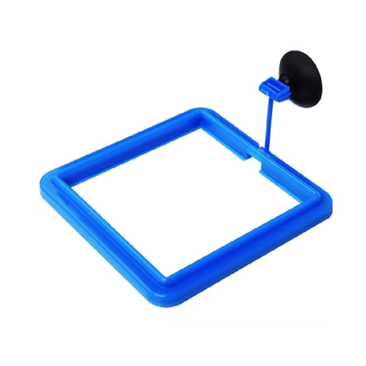 GENERICO - Comedero rectangular flotante azul para peceras y acuarios