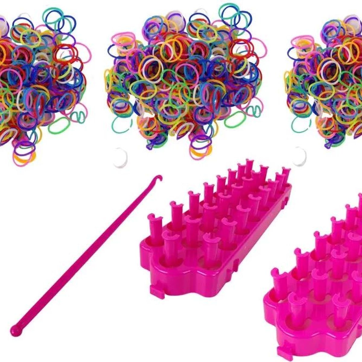 GENERICO - Set Creativo para Hacer Pulseras con Gomas Elásticas