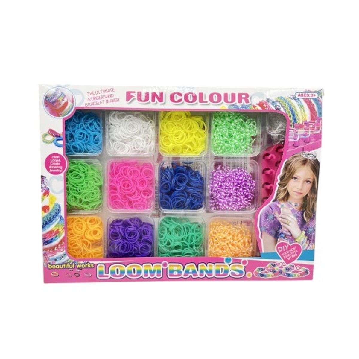 GENERICO - Set Creativo para Hacer Pulseras con Gomas Elásticas