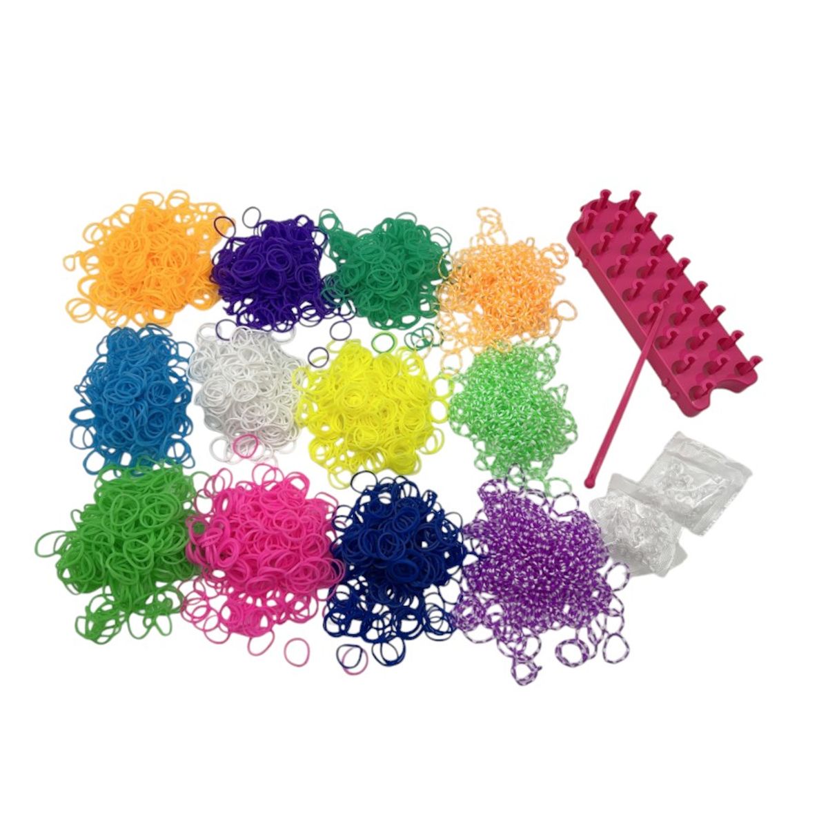 GENERICO - Set Creativo para Hacer Pulseras con Gomas Elásticas