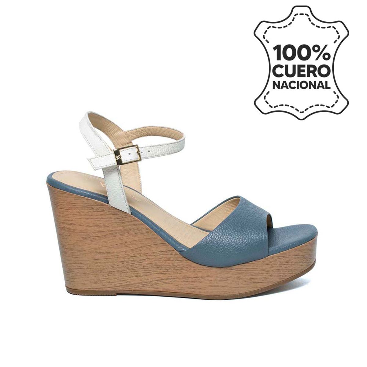 VIALE - Sandalia Dorsay Casual SOFI-2505 AceroHueso Viale Cuero