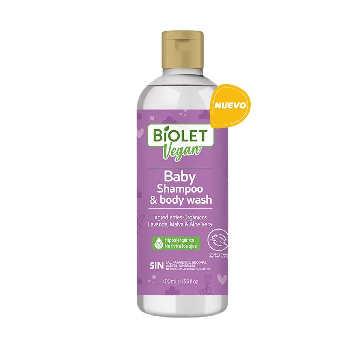 GENERICO - Shampoo de Bebe BioletVegan Lavanda de 400ml