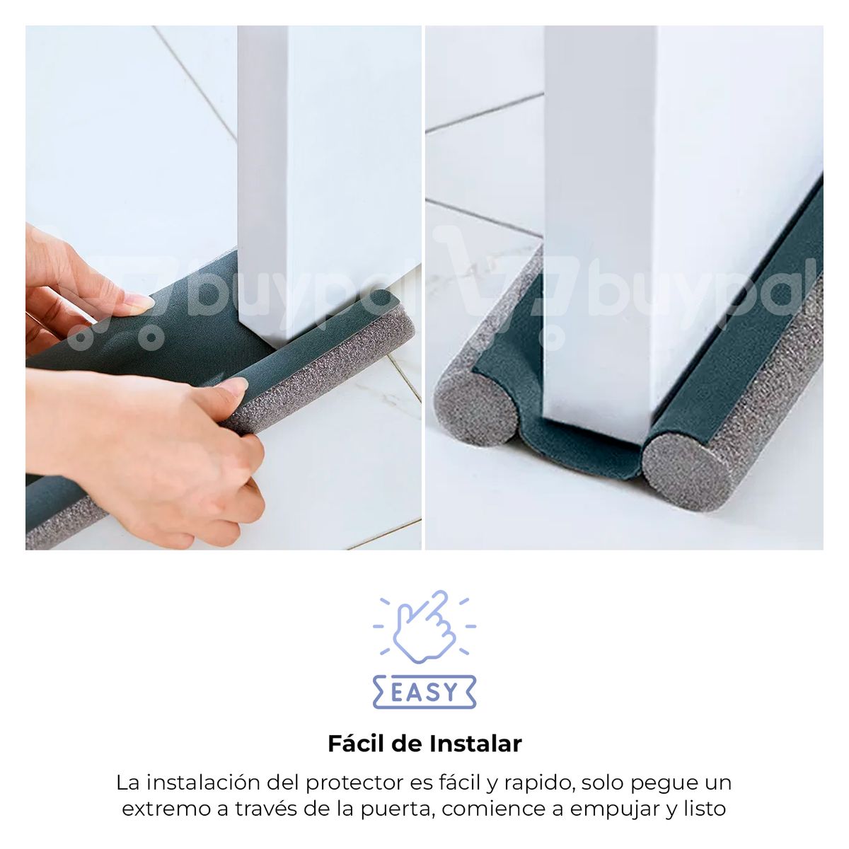 BUYPAL - Pack de 2 Burletes para Puertas de Gomaespuma y EVA Aisla Calor y Frio