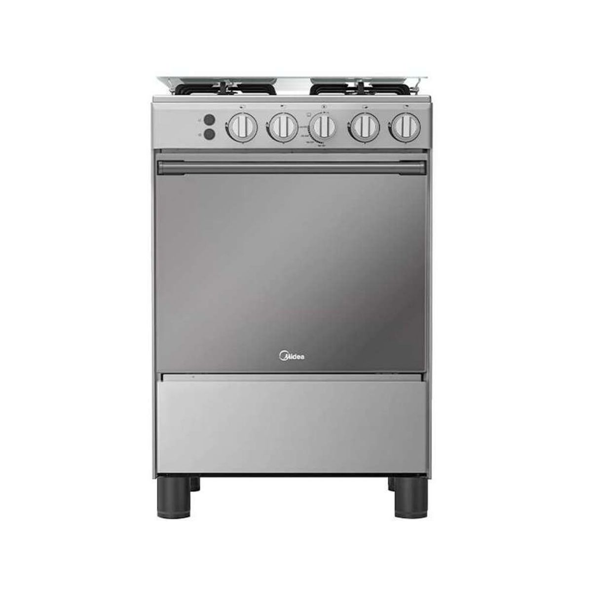 MIDEA - Cocina De Pie 1 Horno 4 Hornillas 24" Gris Midea MGS24FS2LAAMB-PE