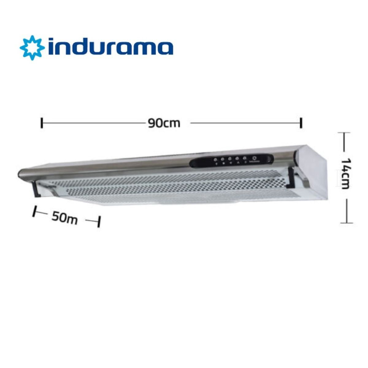 INDURAMA - Campana Extractora Indurama 3 Velocidades de 90cm CEI902CRP Silver