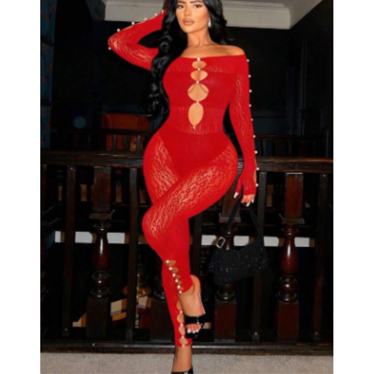 GENERICO - Enterizo Rojo - Malla Hiedra