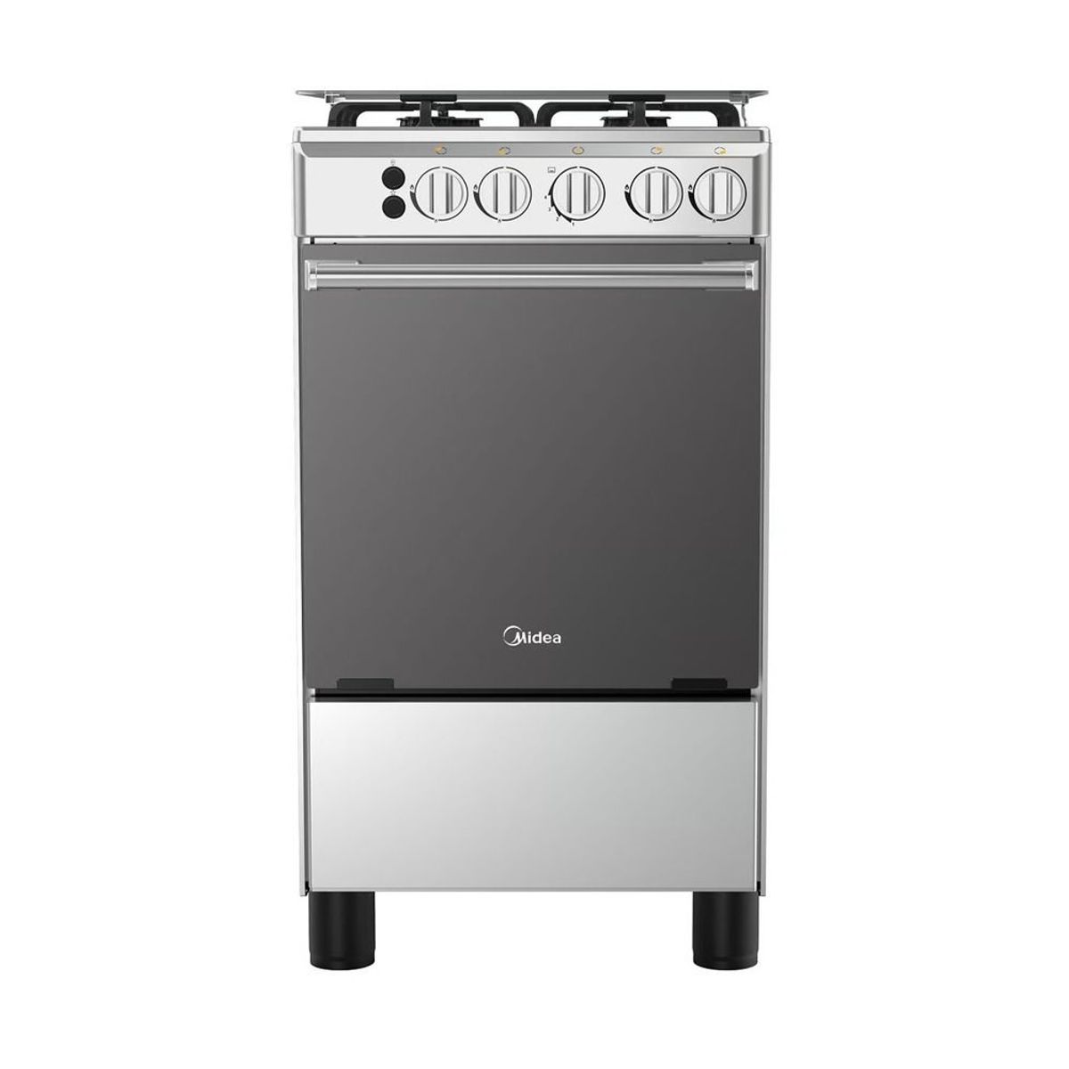 MIDEA - Cocina De Pie 1 Horno 4 Hornillas 20" Gris Midea MGS20F0LJAGG-PE
