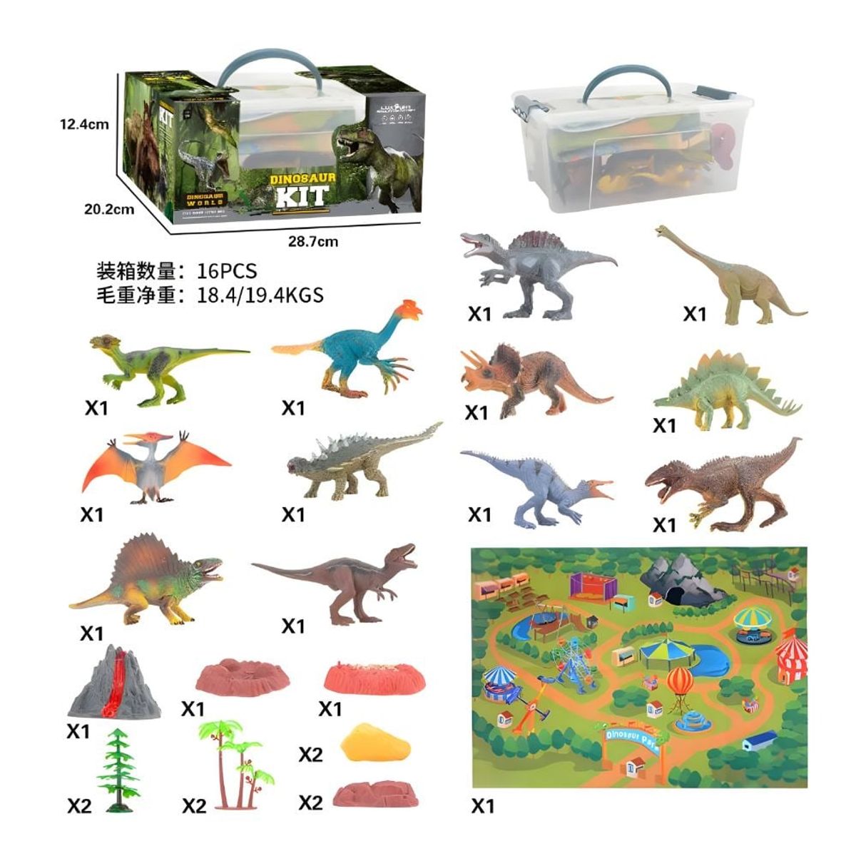 GRUPO CB - Kit Mundo de Dinosaurios