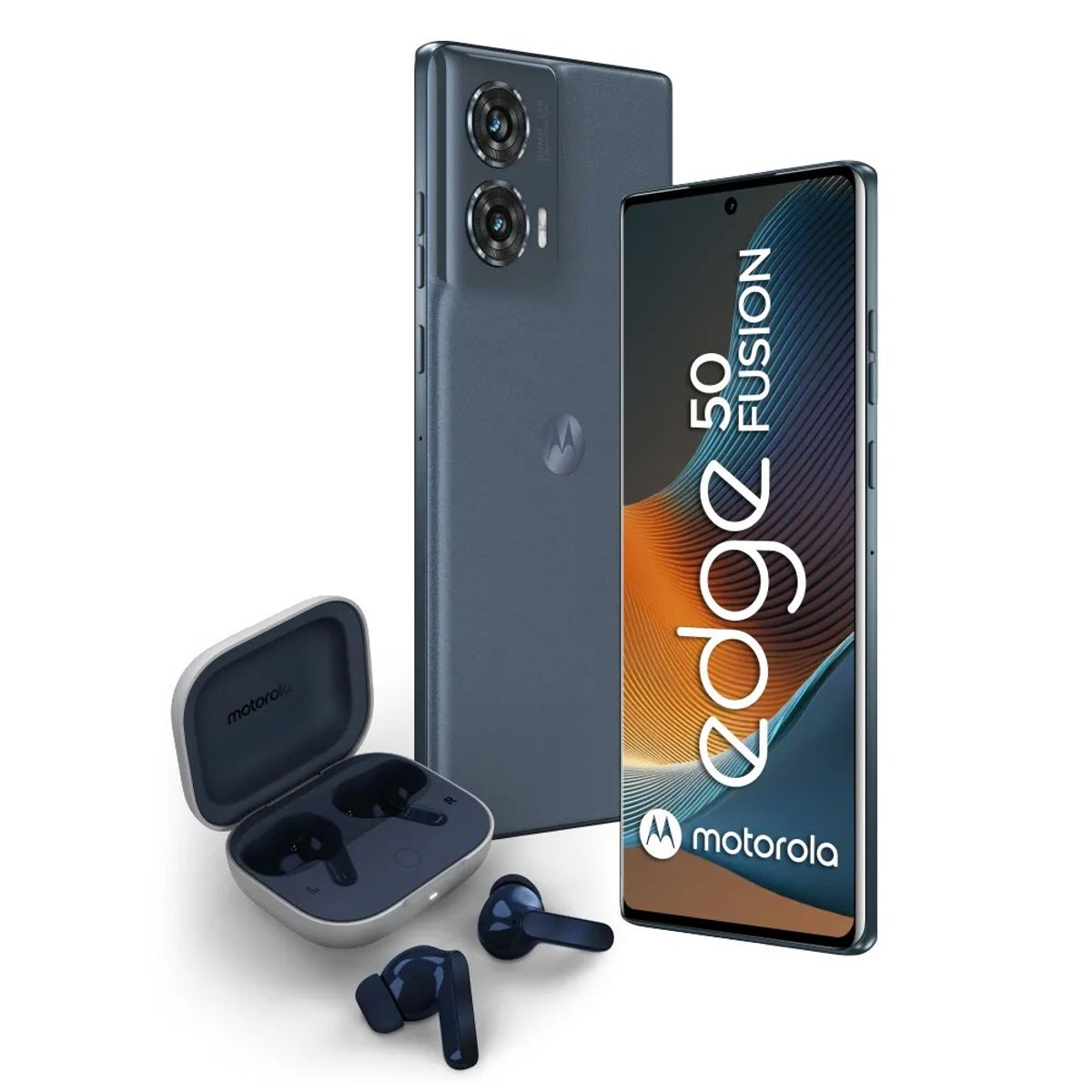 MOTOROLA - Celular Motorola Moto Edge 50 Fusion 8GB 256GB + Audífono Moto Buds Verde Azulado