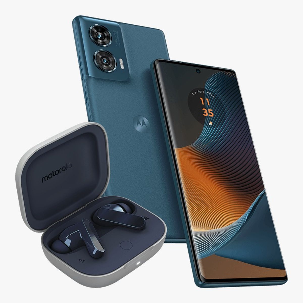 MOTOROLA - Celular Motorola Moto Edge 50 Fusion 8GB 256GB + Audífono Moto Buds Verde Azulado