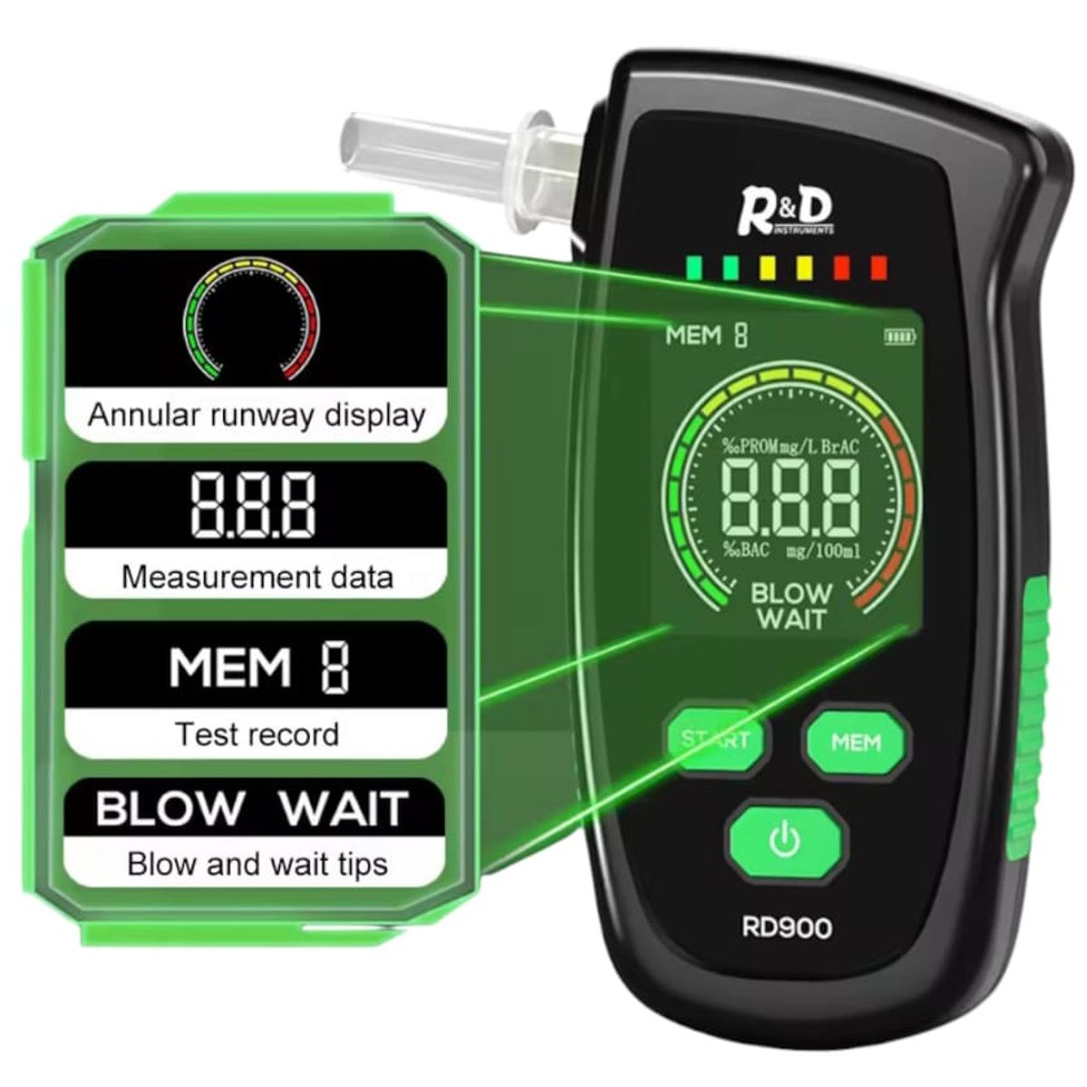GENERICO - ALCOHOLIMETRO PROFESIONAL RECARGABLE