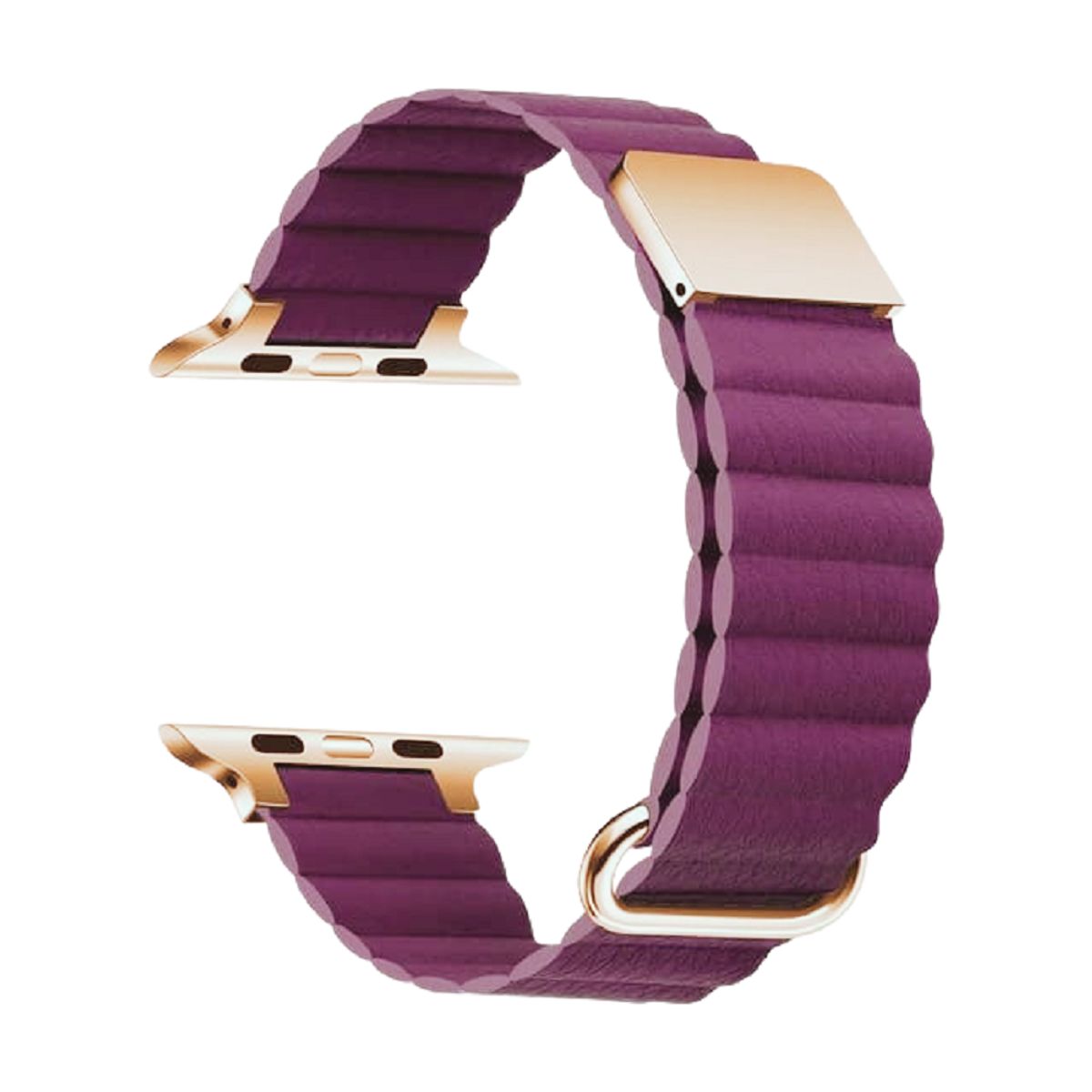 GENERICO - CORREA CUERO IMANTADO PARA WATCH 38-40-41-42 mm MORADO