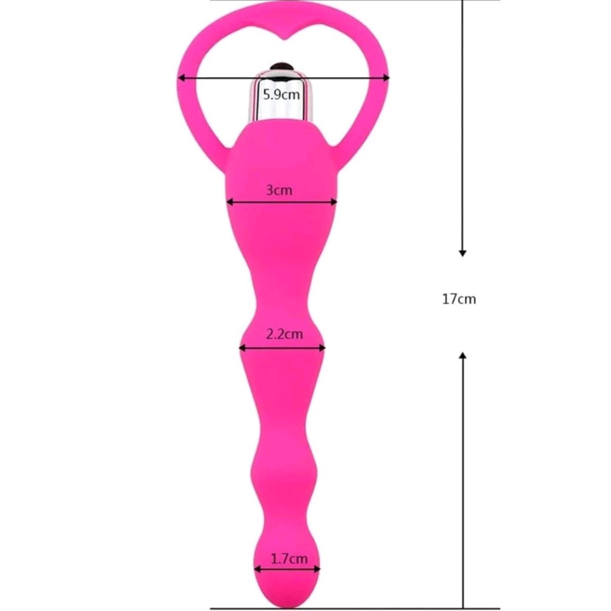 GENERICO - VIBRADOR PLUG ANAL DE SILICONA