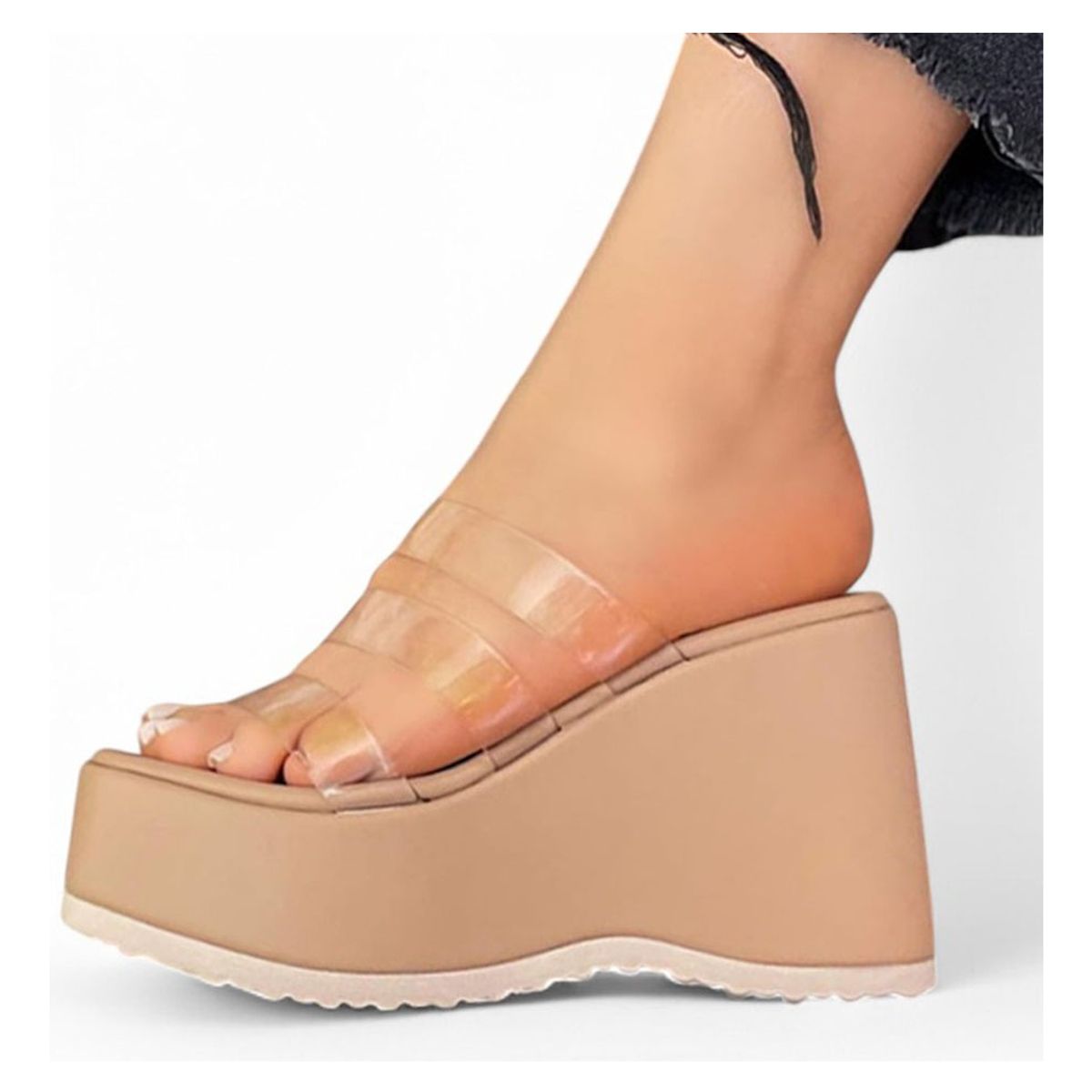 GENERICO - Sandalia Mujer Thumandas Taco 12 2086L-55 Color Beige