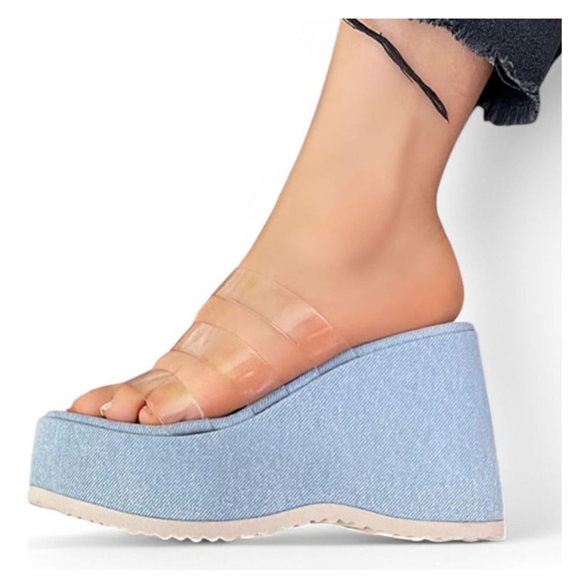 GENERICO - Sandalia Mujer Thumandas Taco 12 2086L-55 Color Celeste