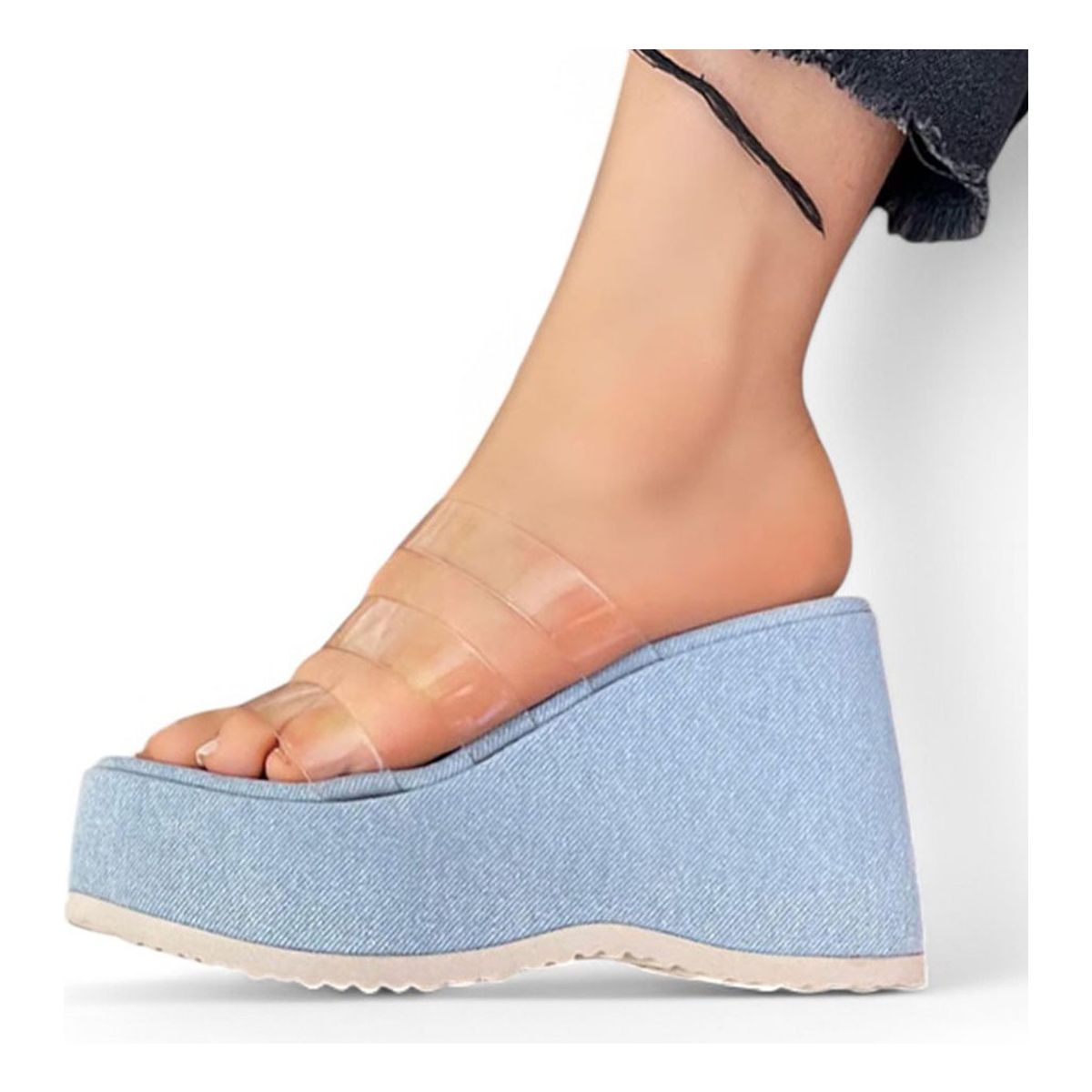 GENERICO - Sandalia Mujer Thumandas Taco 12 2086L-55 Color Celeste