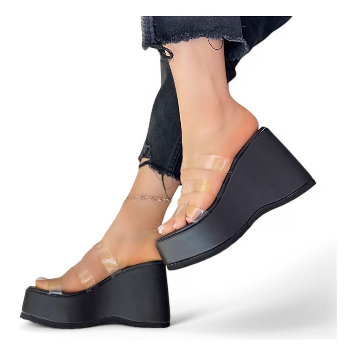 GENERICO - Sandalia Mujer Thumandas Taco 12 2086L-55 Color Negro