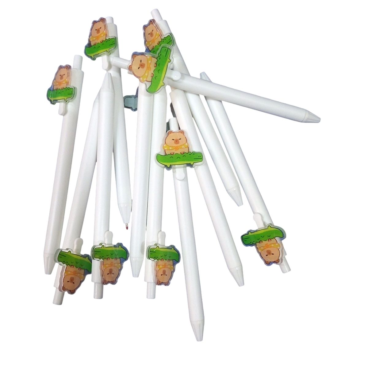 GENERICO - Set de 6 lapiceros capibara tinta negra