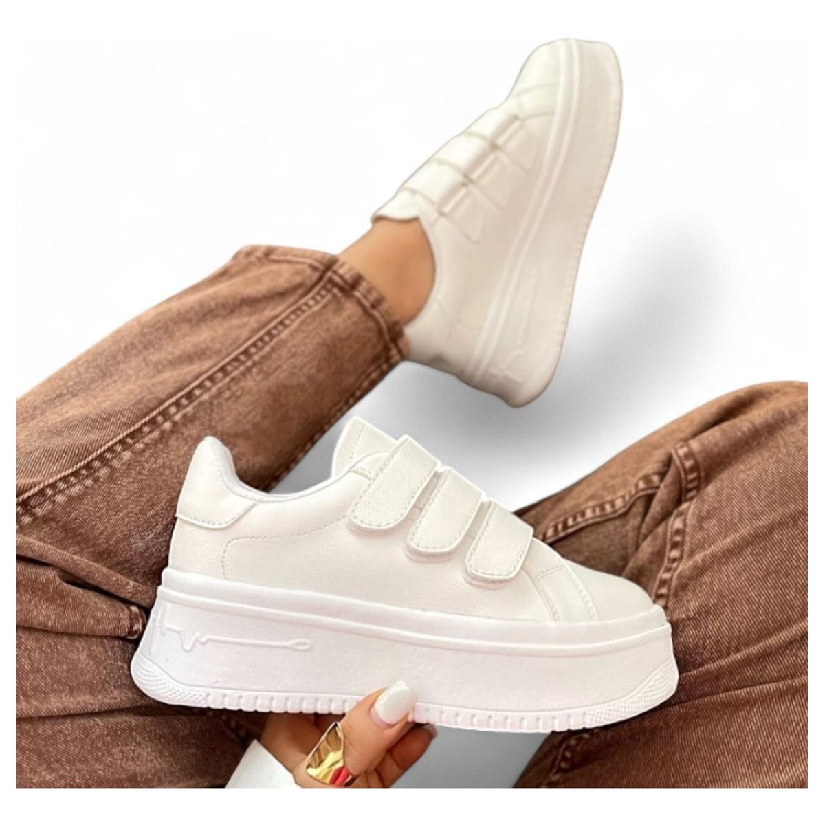 GENERICO - Zapatilla Mujer Pegapega 2086L-50 Color Blanco