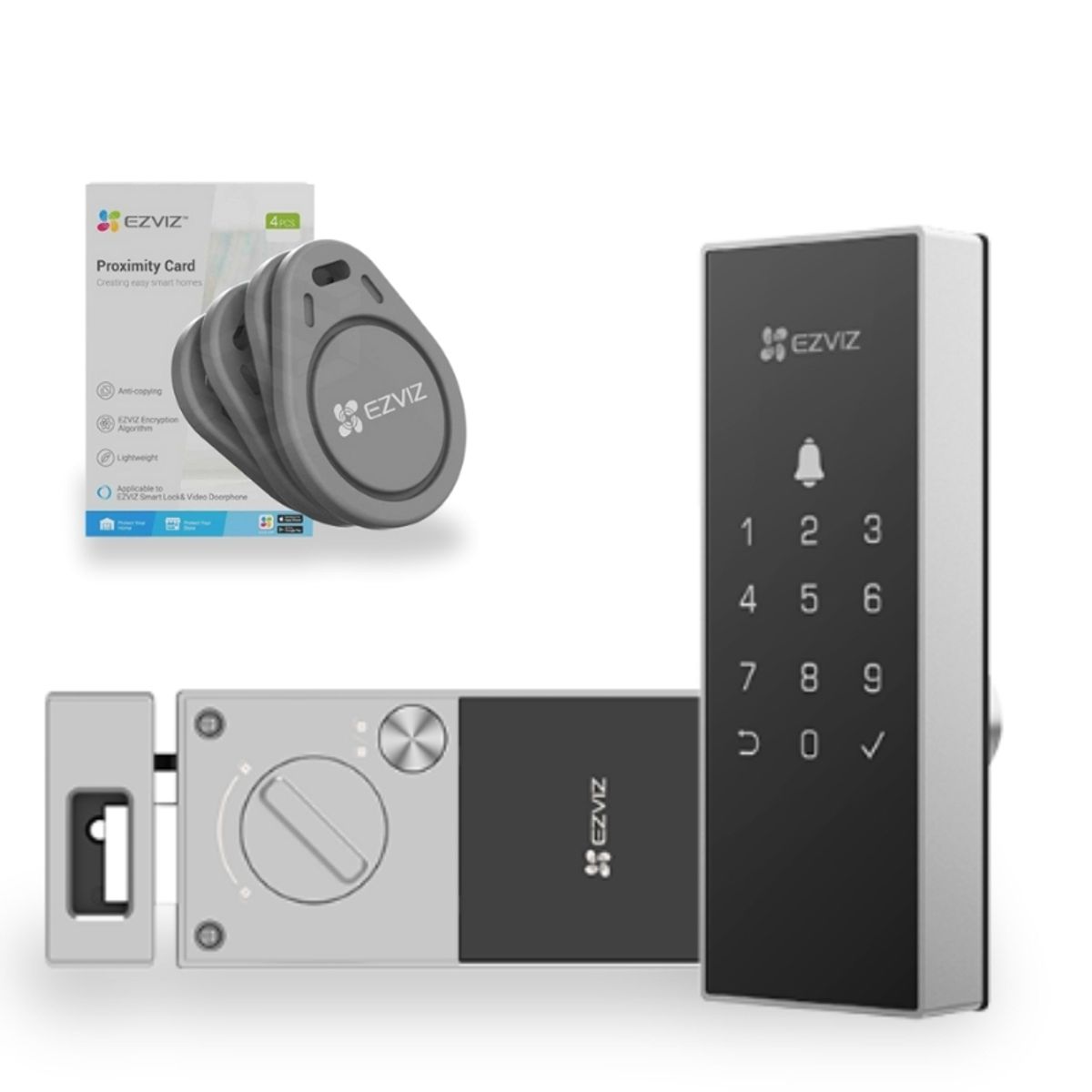 EZVIZ - Cerradura Inteligente EZVIZ DL03 Desbloqueo Remoto Bateria