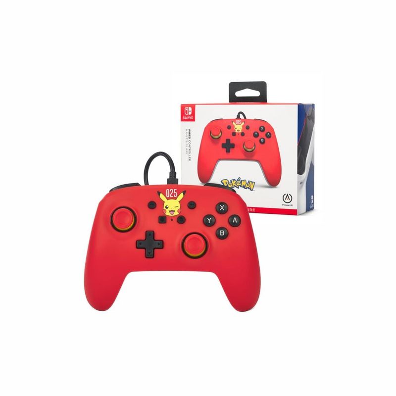 NINTENDO - Mando Nintendo Switch Power A Pikachu Red