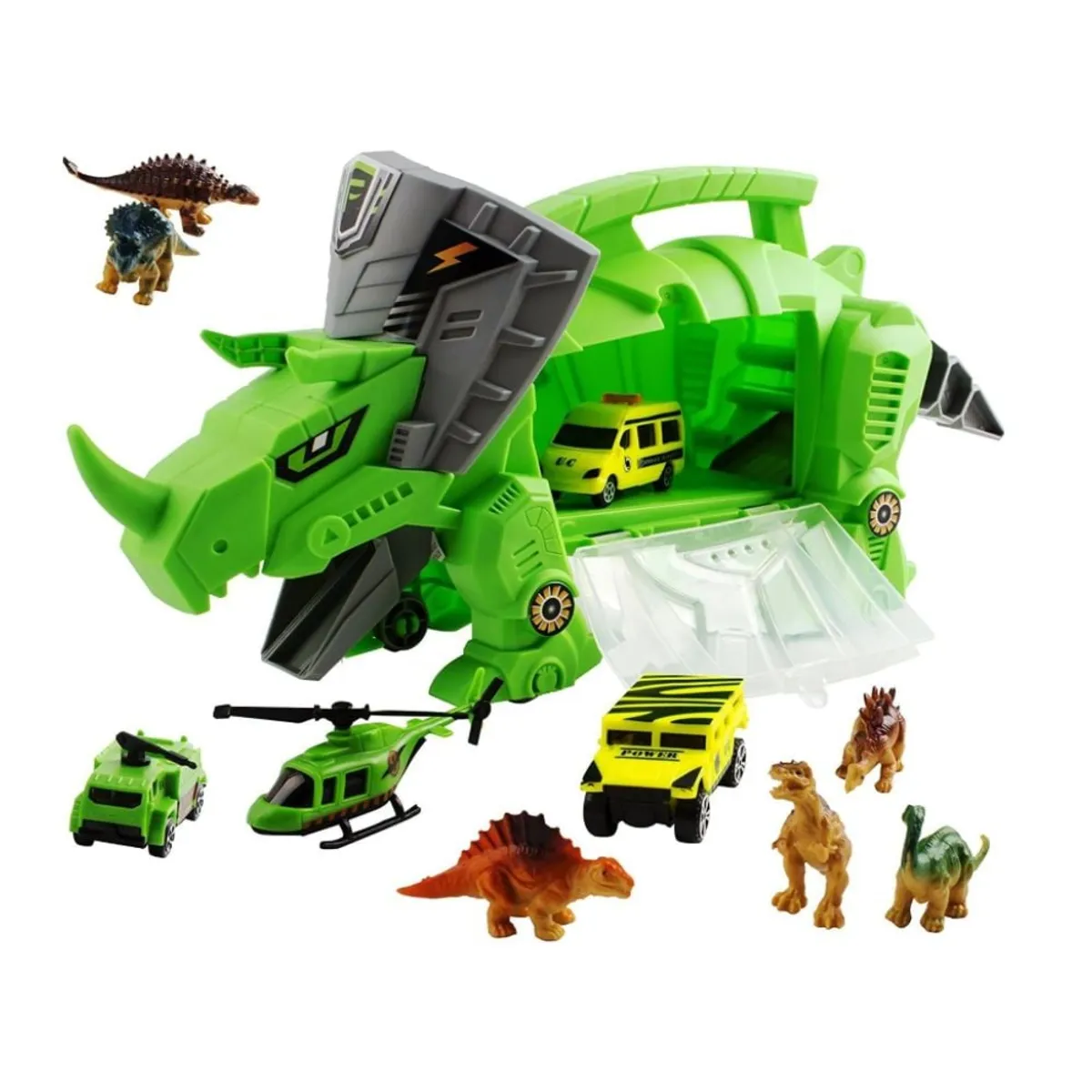 GRUPO CB - Dinosaurio Transportador de Vehiculos y Dinos de Juguete