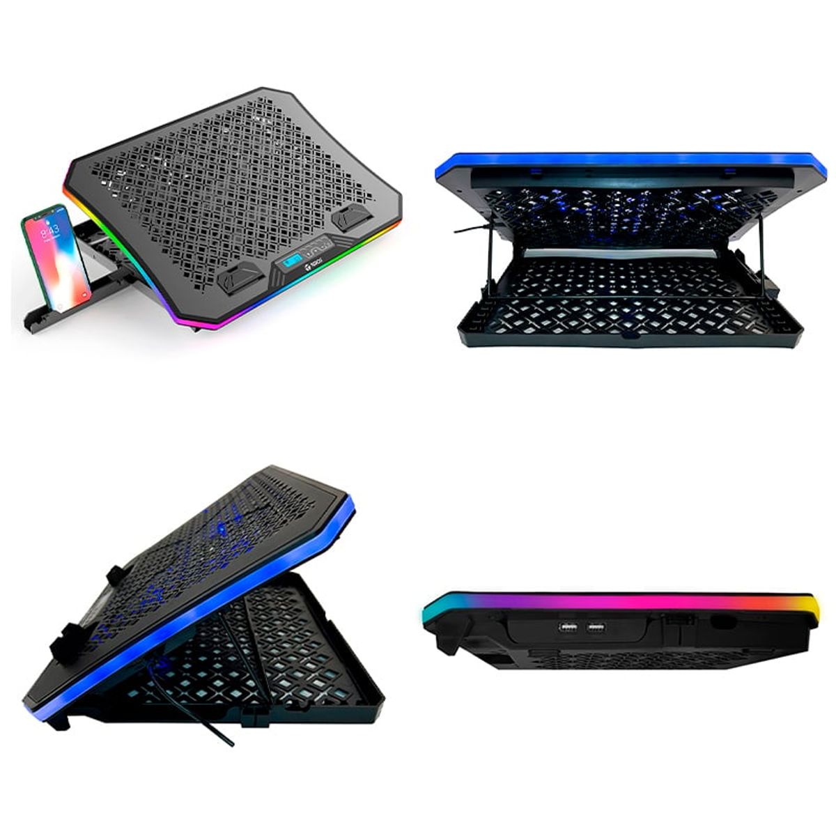 TEROS - Cooler TEROS TE-7130N RGB compatible con notebooks de hasta 156