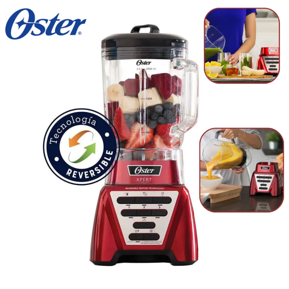 OSTER - Licuadora Oster Xpert Series BLST3A-R2G 2Litros