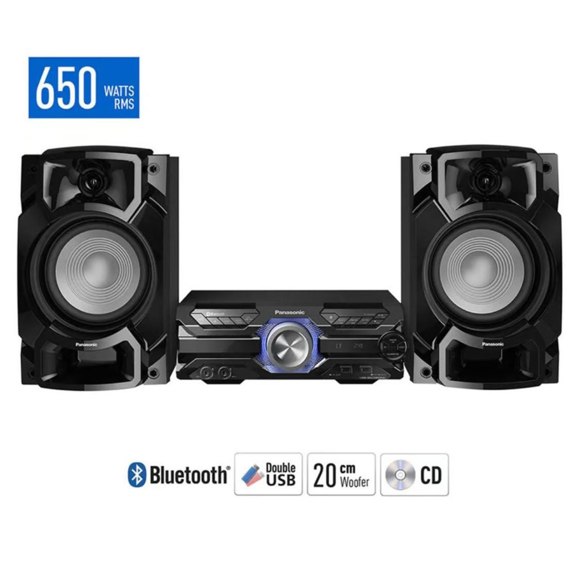 PANASONIC - Minicomponente Panasonic SC-AKX520 650Watts Nuevo Modelo - Negro