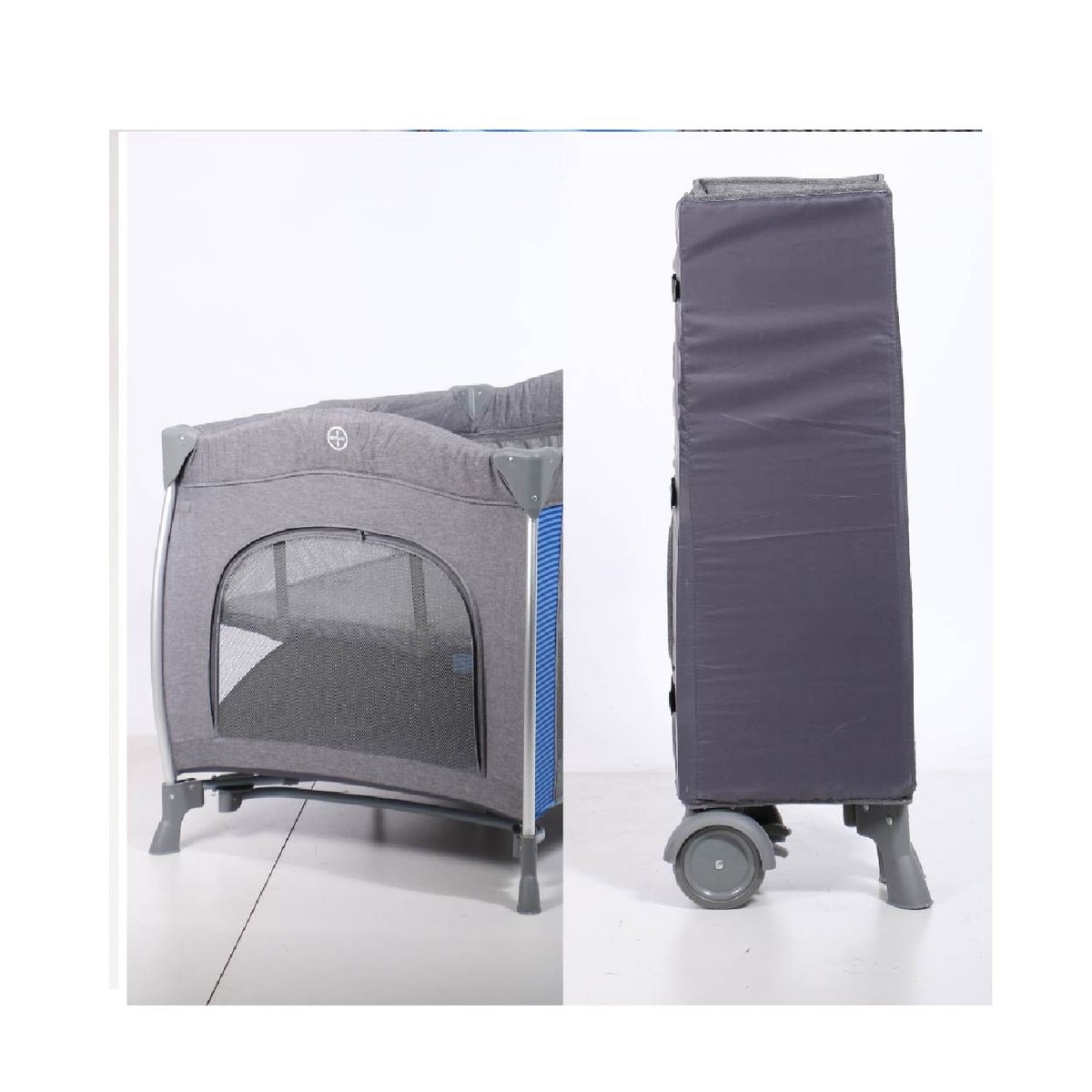 EBABY - Cuna Corral Noa con Cambiador y Tull antimosquito AZ