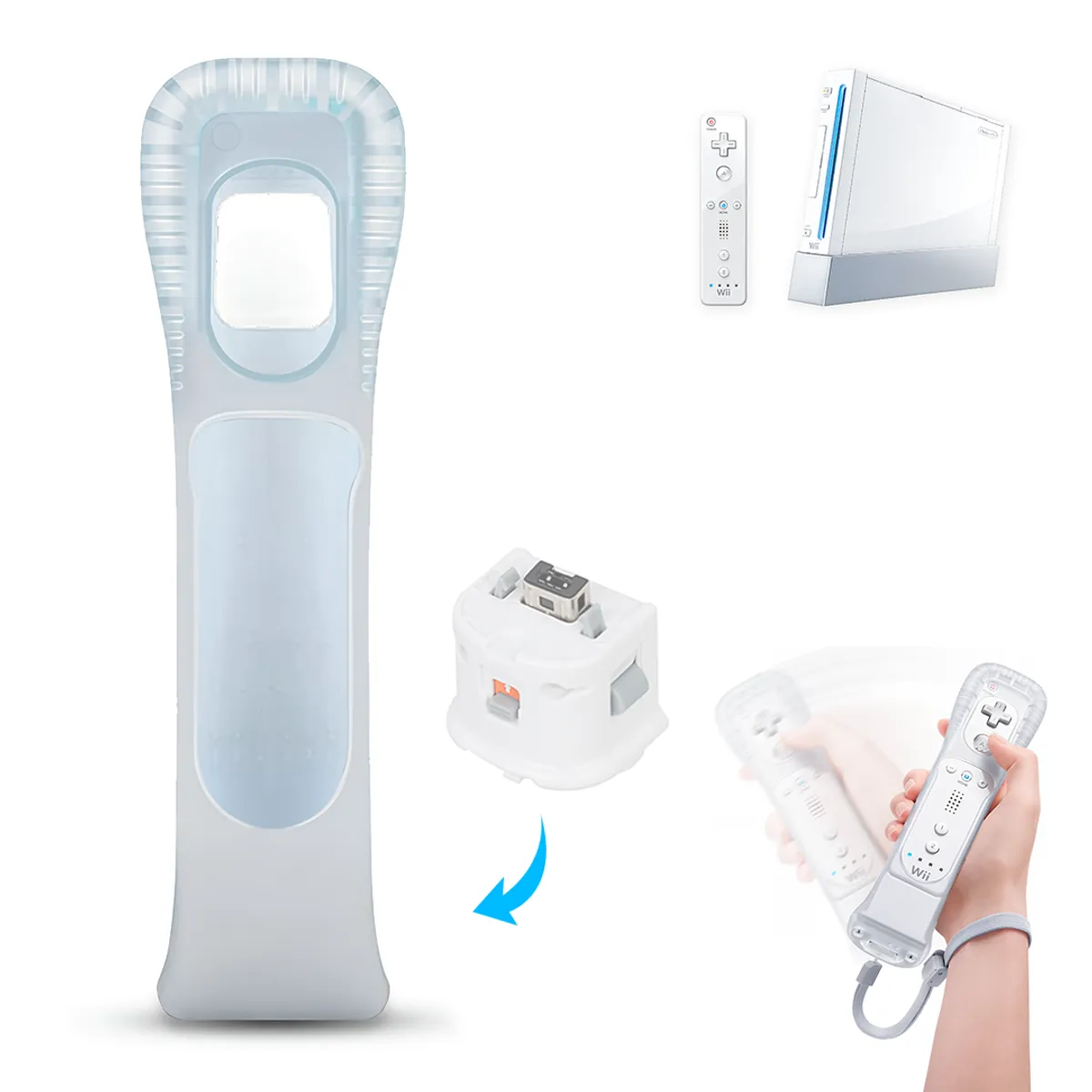 GENERICO - Funda Transparente para Wii Remote con Motion Plus Reacondicionado