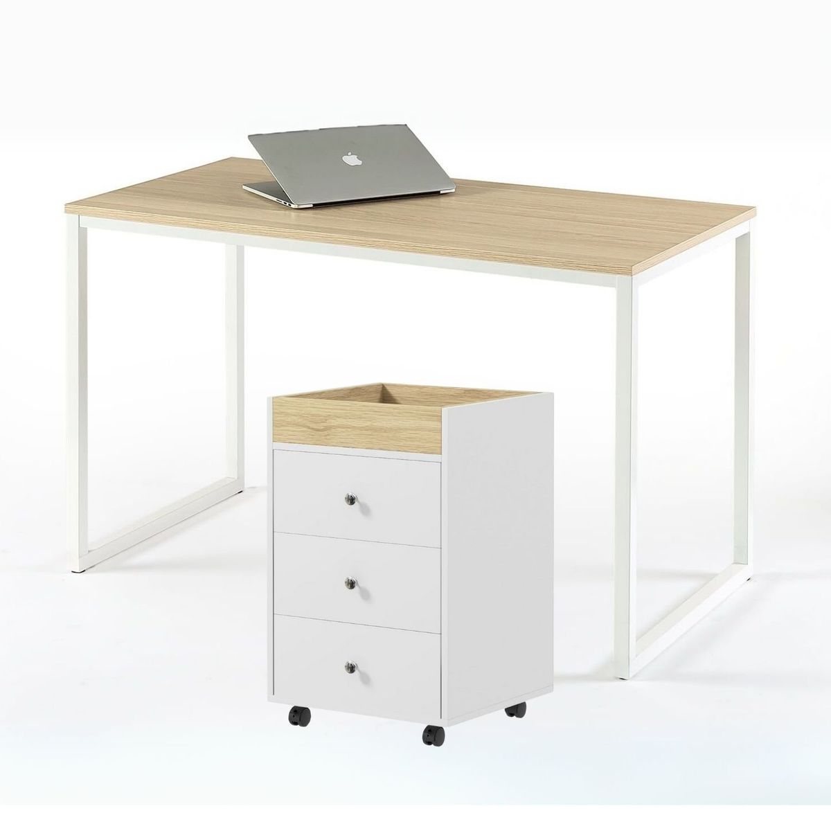 GENERICO - Combo Summer Escritorio Duna + Cajonera Blanca Coricha Home