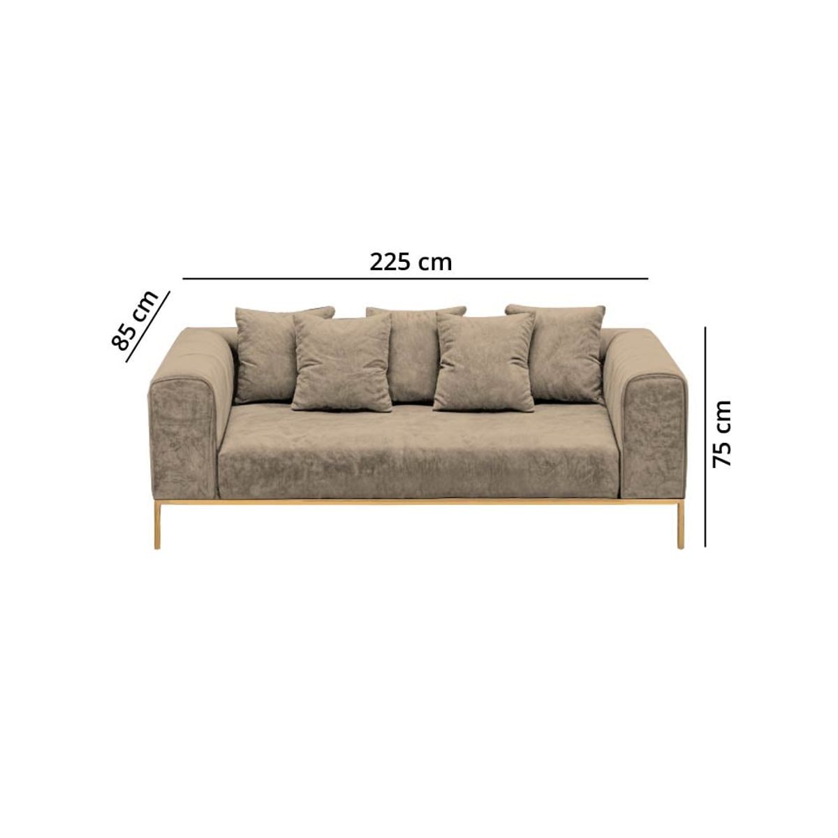 BARAKA HOME - Sofá Luxury Dolneni 3 Cuerpos - Beige claro