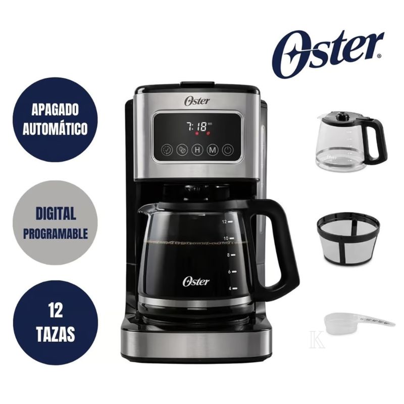 OSTER - Cafetera Programable Oster®  12 Tazas con Pantalla Táctil BVSTDC4403