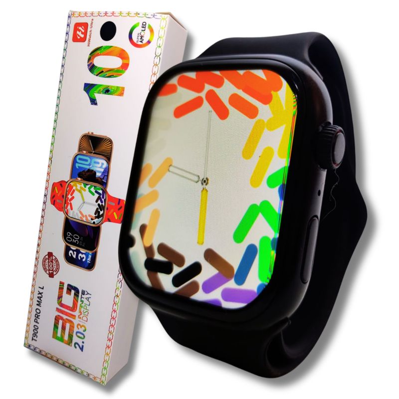 OEM - Reloj inteligente T900 Pro Max L serie 10 Smartwatch 2025 COLOR NEGRO