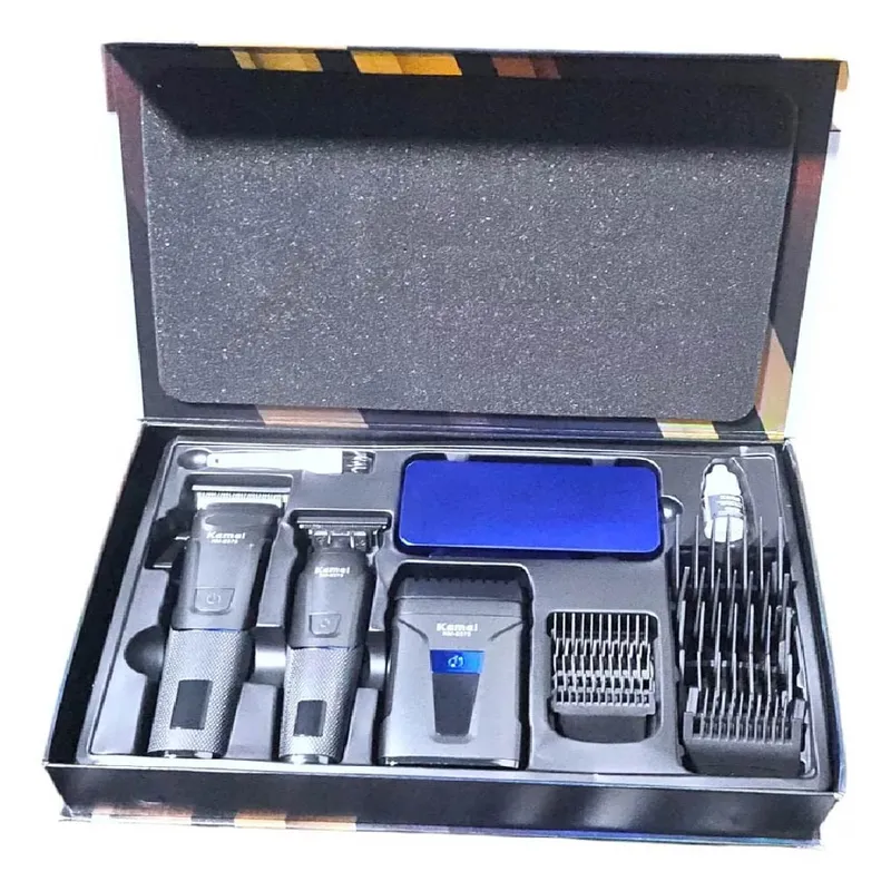 KEMEI - Maquina de cortar cabello y TRIMER +Afeita.  pack Profesional KEMEI