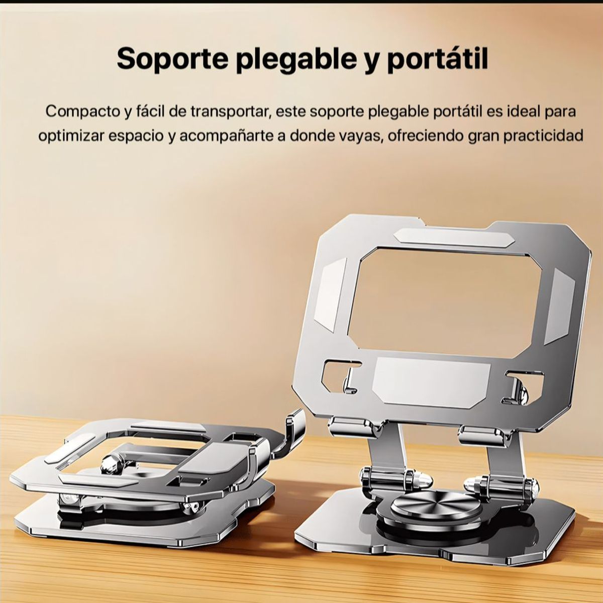 GENERICO - BASE PARA TABLET IPAD CELULAR DE ALUMINIO GIRATORIO 360 GRADOS