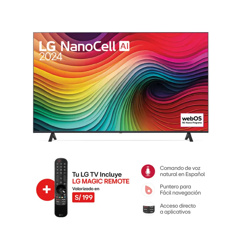 LG - Televisor LG 65 NanoCell UHD 4K Smart 65NANO80TSA